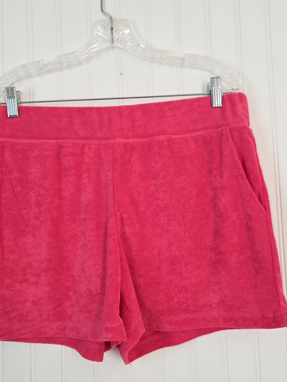 Juicy Couture Velour Shorts – Hot Pink | Rhinestone Logo Medium - Picture 3 of 9